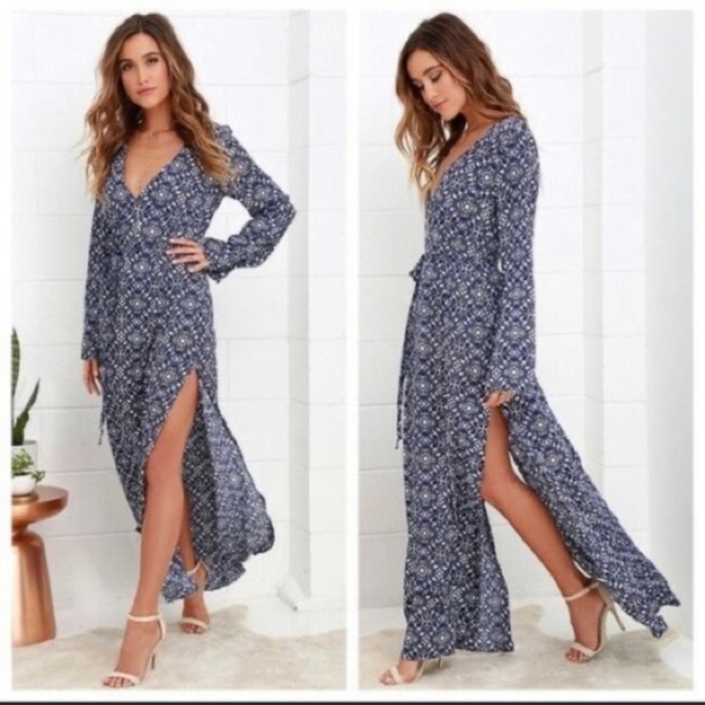 Lulu's Blue Maxi Dress